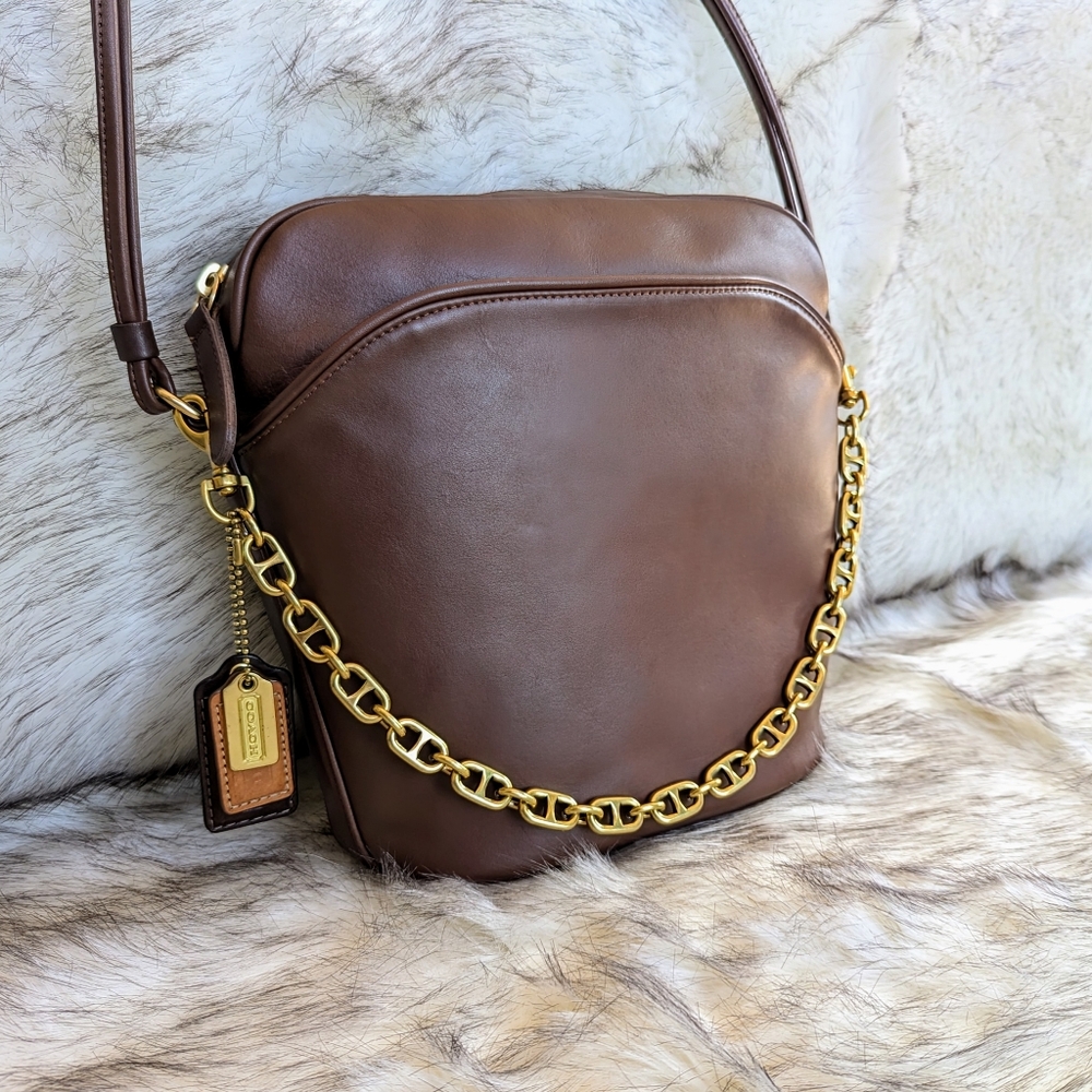Rare Vintage Coach Lightweight Collection Gallery Bag in Cocoa